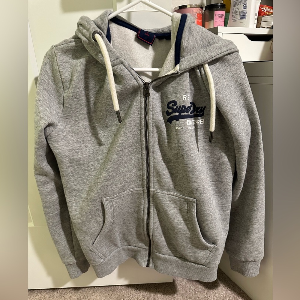super dry zip up hoodie